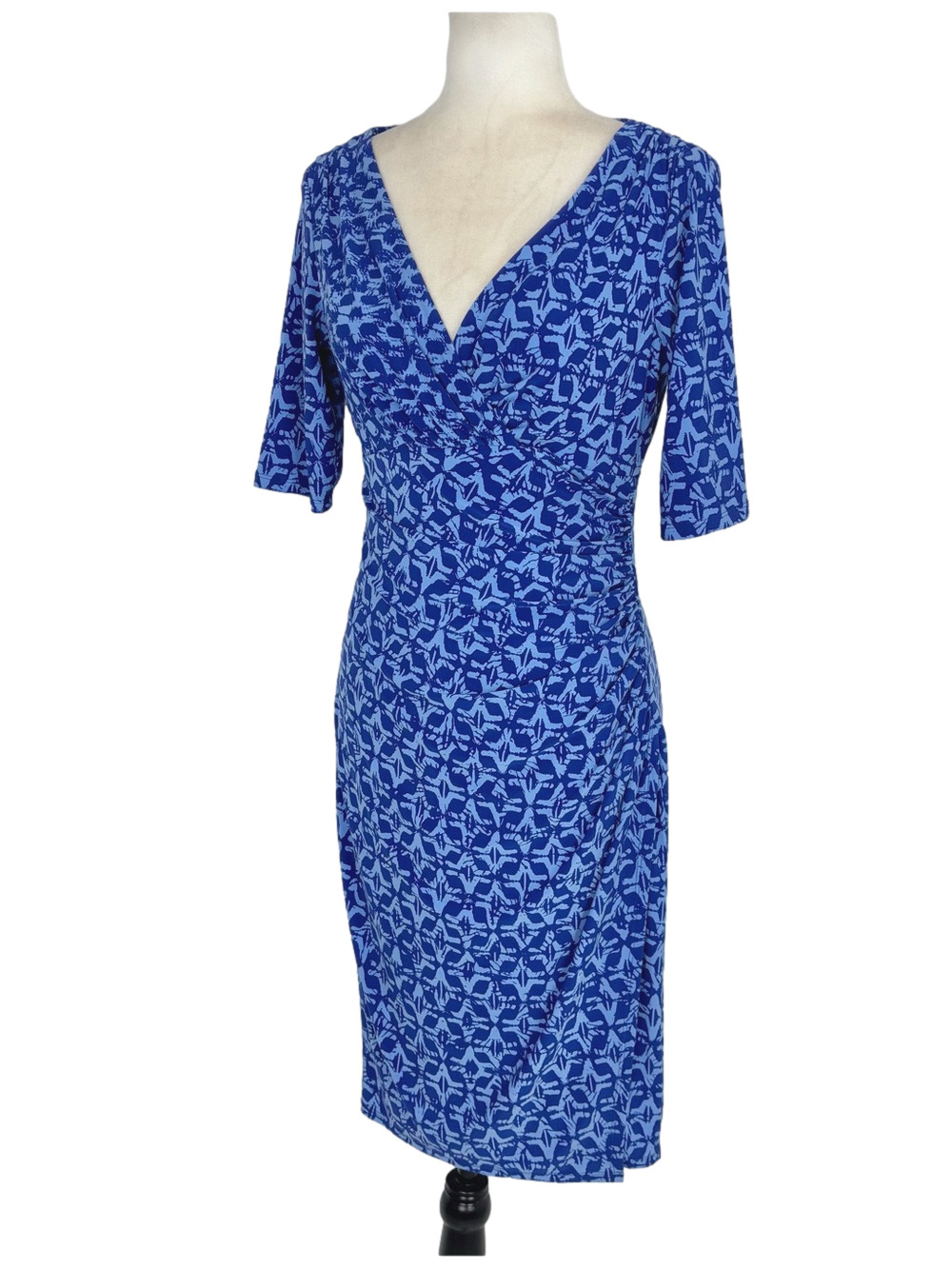 Ralph Lauren blue ruched dress
